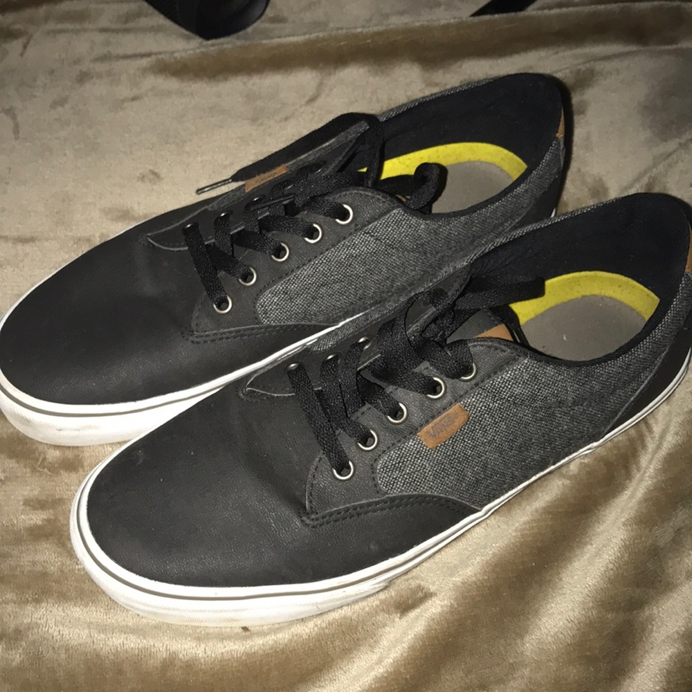 black and grey vans